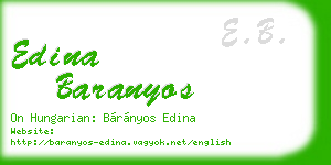 edina baranyos business card